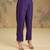 Purple embroidered mul chanderi anarkali set