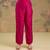 Magenta pink embroidered silk kurta set