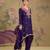 Purple embroidered silk kurta set