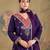 Purple embroidered silk kurta set
