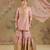 Blush pink embroidered chanderi silk sharara set