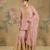 Blush pink embroidered chanderi silk sharara set