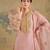 Blush pink embroidered chanderi silk sharara set