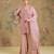 Blush pink embroidered silk georgette sharara set