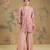 Blush pink embroidered silk georgette sharara set