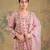 Blush pink embroidered silk georgette sharara set