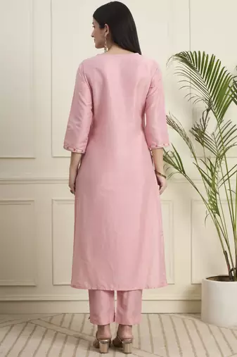 Women Ethnic Motifs Embroidered Regular Thread Work Kurta with Trouser