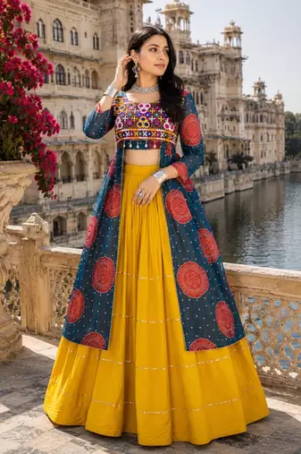 Blue - Navratri Designer Ready To Wear Lehenga & Kurti