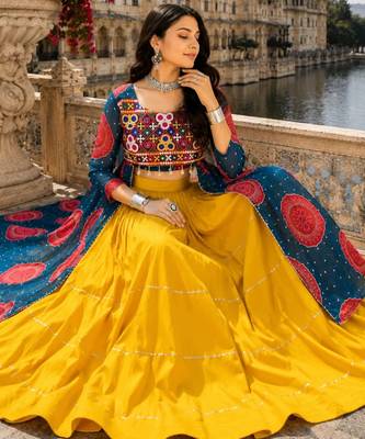Blue - Navratri Designer Ready To Wear Lehenga & Kurti 2