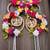  radha krishna floral wall hanging decorative door hanging with artificial flowers pearl tassels