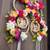  radha krishna floral wall hanging decorative door hanging with artificial flowers pearl tassels