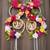  radha krishna floral wall hanging decorative door hanging with artificial flowers pearl tassels