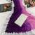 Plum Color White Chikkan Less Border Silk Blend Saree