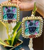  shri nath ji hanging for car home temple decor handmade beaded wall hanging lord shri nath ji decorative latkan 