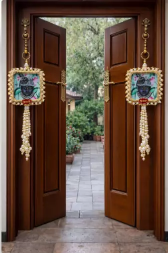  shri nath ji hanging for car home temple decor handmade beaded wall hanging lord shri nath ji decorative latkan 