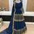 Royal Blue Embroidered Faux Georgette Lehenga Set