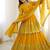 Yellow Embroidered Faux Georgette Lehenga Set