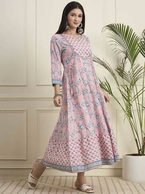 Women ethnic anarkali cotton kurta  5