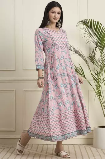 Women ethnic anarkali cotton kurta 