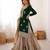 Green & beige designer sharara suit
