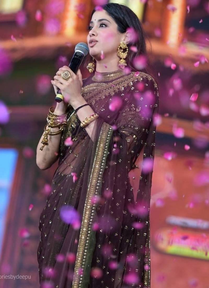 Bollywood designer soft nc twill saree with sequins embroidery