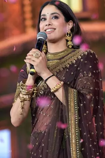 Bollywood designer soft nc twill saree with sequins embroidery