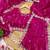 Rani pink soft burberry silk blend saree with real mirror hand work & cutwork border