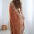Rust brown fendy chiffon padding saree with 3mm sequins embroidery