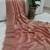 Dusty peach pink fendy chiffon saree with artisan hand work & swarovski blouse