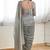 Grey fendy chiffon saree with artisan hand work & swarovski blouse