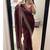Maroon fendy chiffon saree with artisan hand work & swarovski blouse