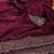Maroon fendy chiffon saree with artisan hand work & swarovski blouse