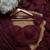 Maroon industrial kota check saree with weaving blouse piece