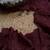 Maroon industrial kota check saree with weaving blouse piece