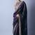 Bollywood style dark purple jimmy choo saree with sequins work