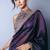 Bollywood style dark purple jimmy choo saree with sequins work