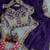 Bollywood style dark purple jimmy choo saree with sequins work