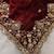 Maroon satin chiffon saree with handcrafted real beads work
