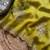 Vibrant yellow fendy crush saree with beautiful embroidery design work
