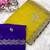 Vibrant yellow fendy crush saree with beautiful embroidery design work
