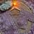 Lavender satin chiffon saree with handcrafted real beads work & satin blouse