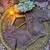 Lavender satin chiffon saree with handcrafted real beads work & satin blouse