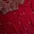 Red satin chiffon saree with handcrafted real beads work & satin blouse