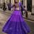 Purple Bandhani Free Size Stitched Navratri Lehenga Choli with Kutchi Gamthi Patche work