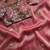 Pink fendy chiffon saree with multi cording & 3mm sequins embroidery
