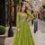 Green Laheriya Free Size Stitched Navratri Lehenga Choli with Gota Patti & Mirro Work