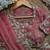 Pink fendy chiffon saree with multi cording & 3mm sequins embroidery