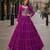 Purple Laheriya Free Size Stitched Navratri Lehenga Choli with Gota Patti & Mirro Work