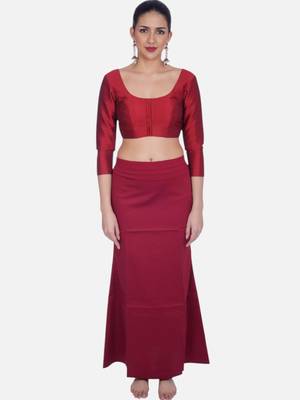 Neckbook maroon solid drawstring best slim fit saree shapewear for women 5