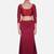Neckbook maroon solid drawstring best slim fit saree shapewear for women